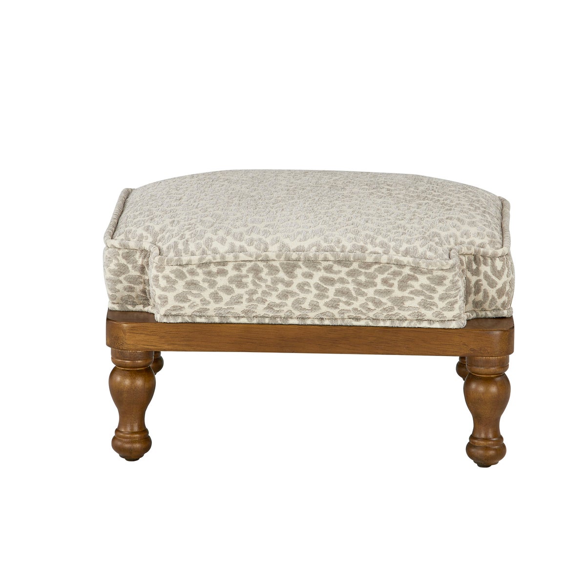 *Nick Stackable Ottoman (Snow Leopard)