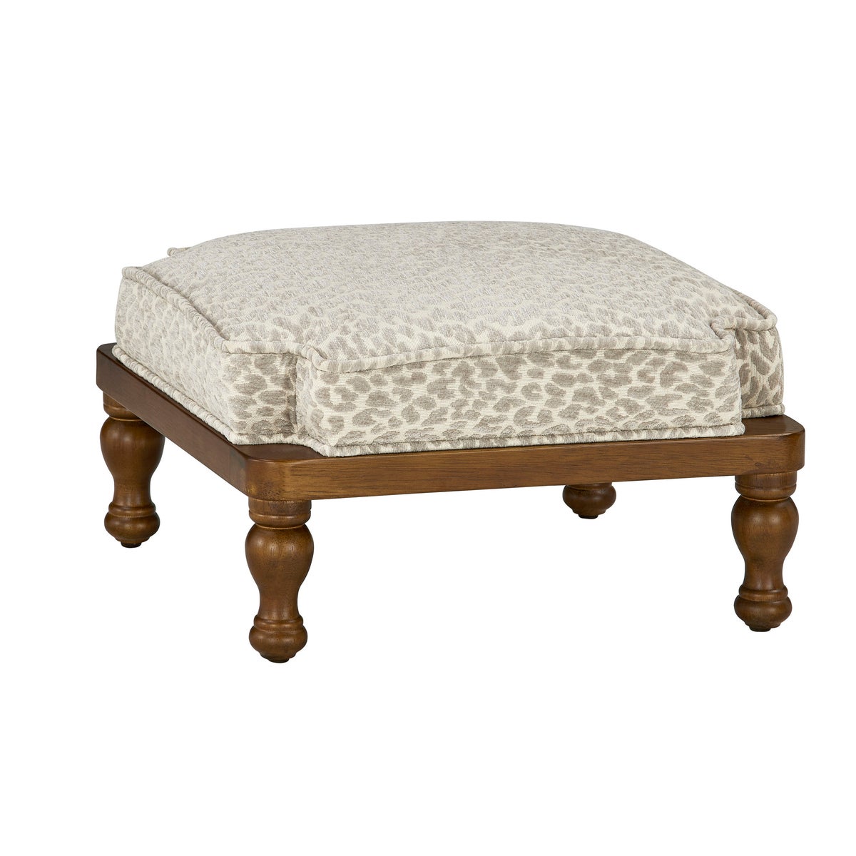 *Nick Stackable Ottoman (Snow Leopard)