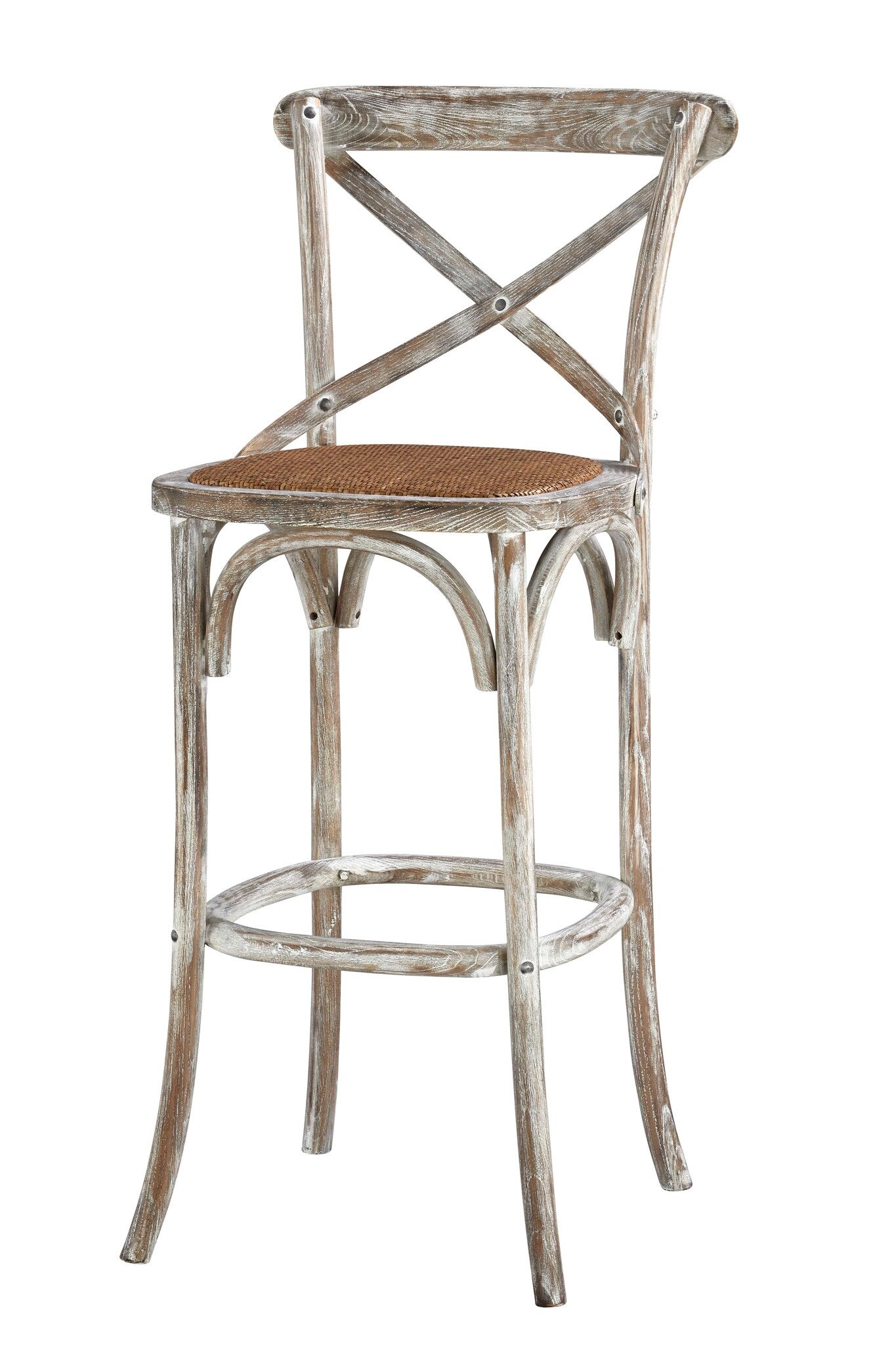 cross back stool white