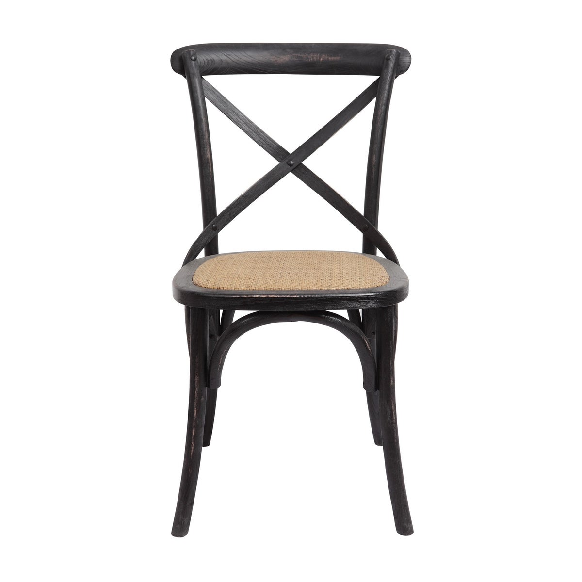 -Brody X-Back Side Chair (Black Wash)