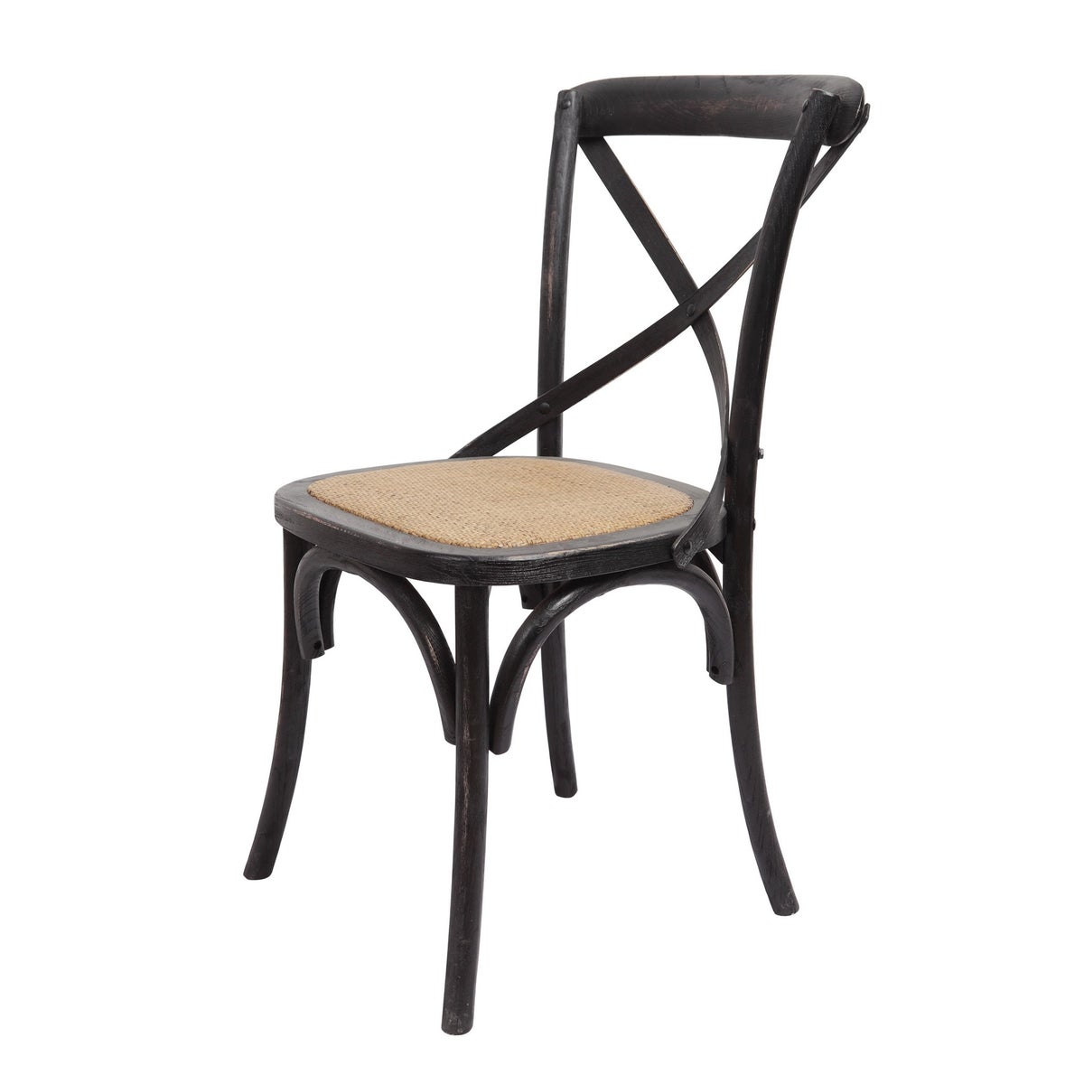 -Brody X-Back Side Chair (Black Wash)