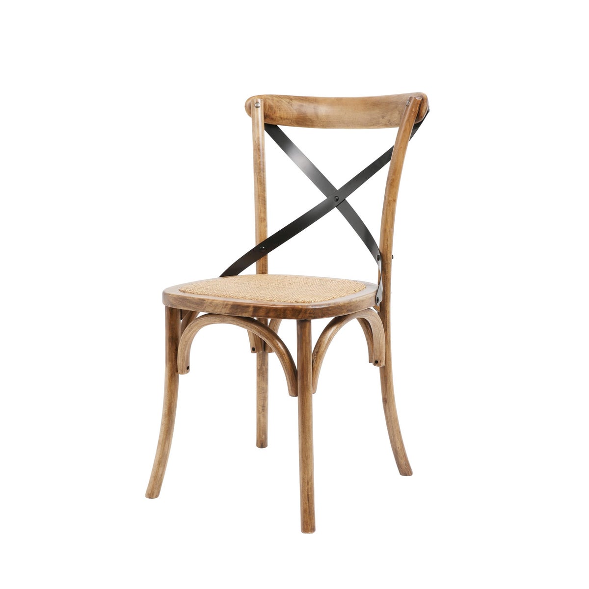 -Brody X-Back Side Chair (Medium Brown)