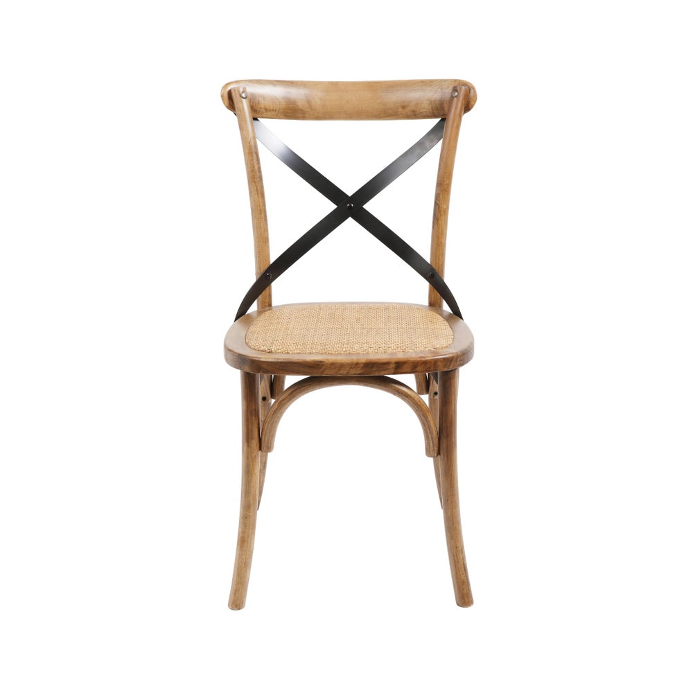 -Brody X-Back Side Chair (Medium Brown)