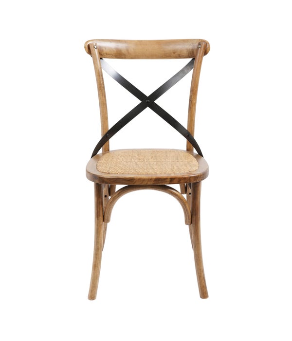 -Brody X-Back Side Chair (Medium Brown)