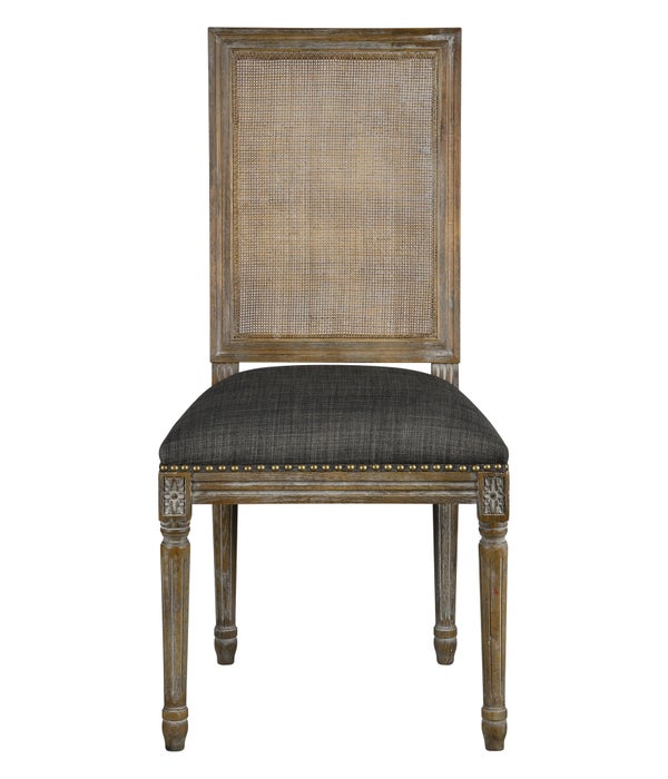 -Square Maxwell Side Chair W/ Cane(Urban Bark)