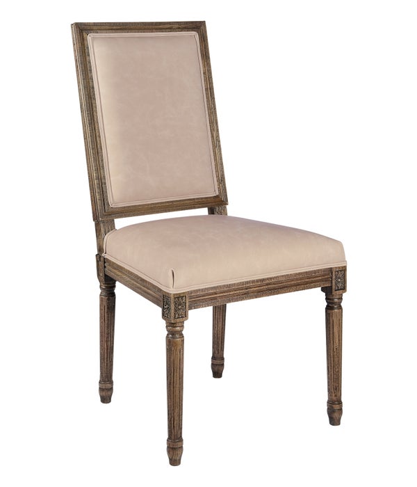 -Square Maxwell Side Chair (Mushroom PU)