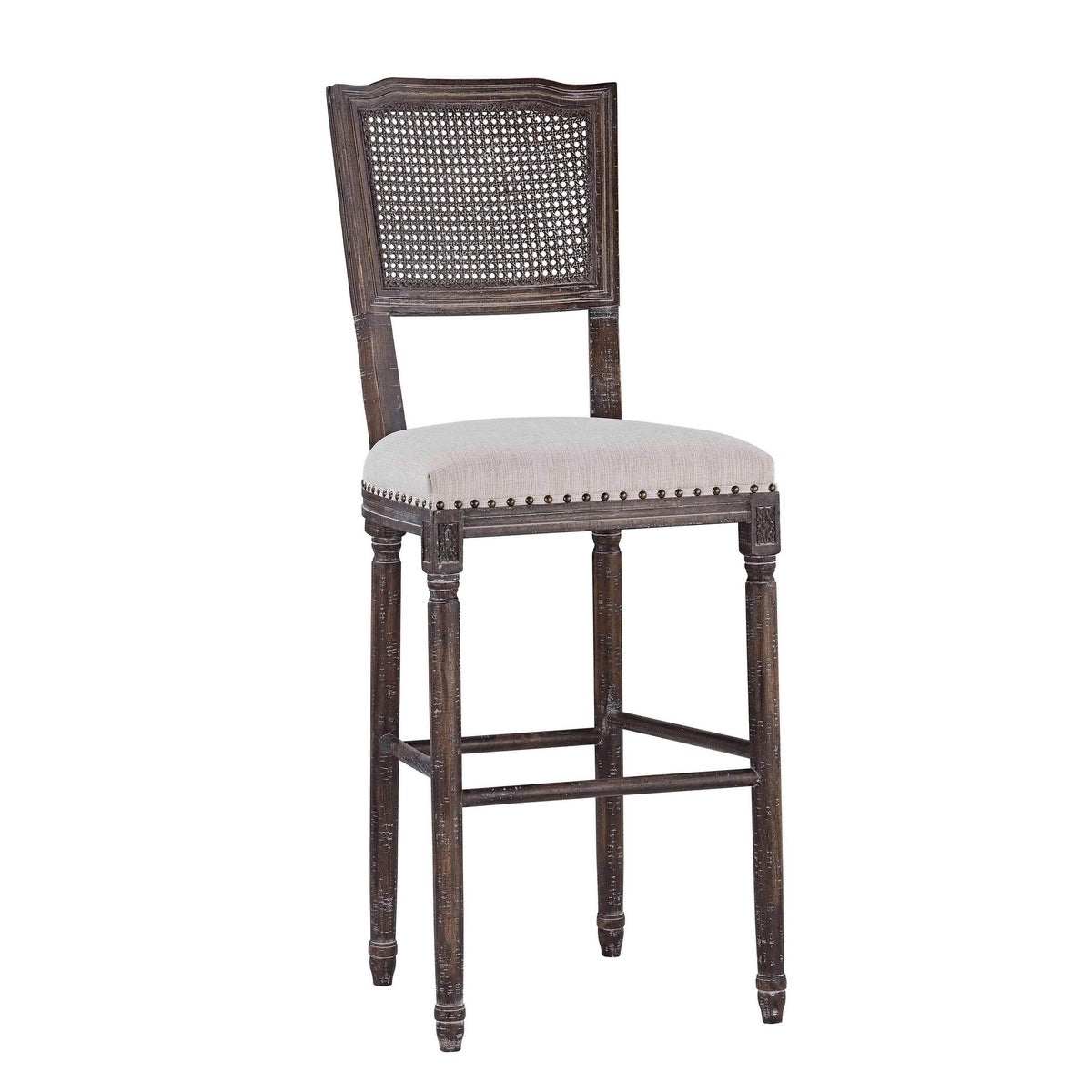 -CAMILLE BAR STOOL (FRENCH LINEN)