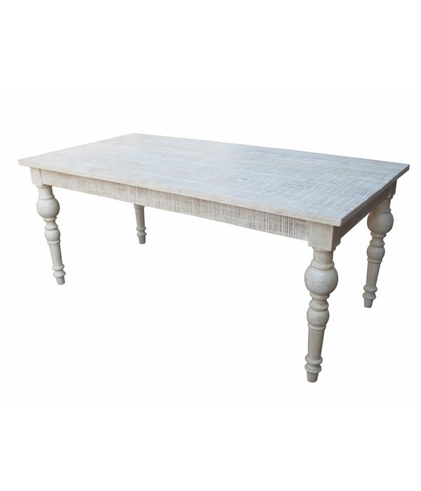 -RECTANGLE TABLE-WASHED WHITE