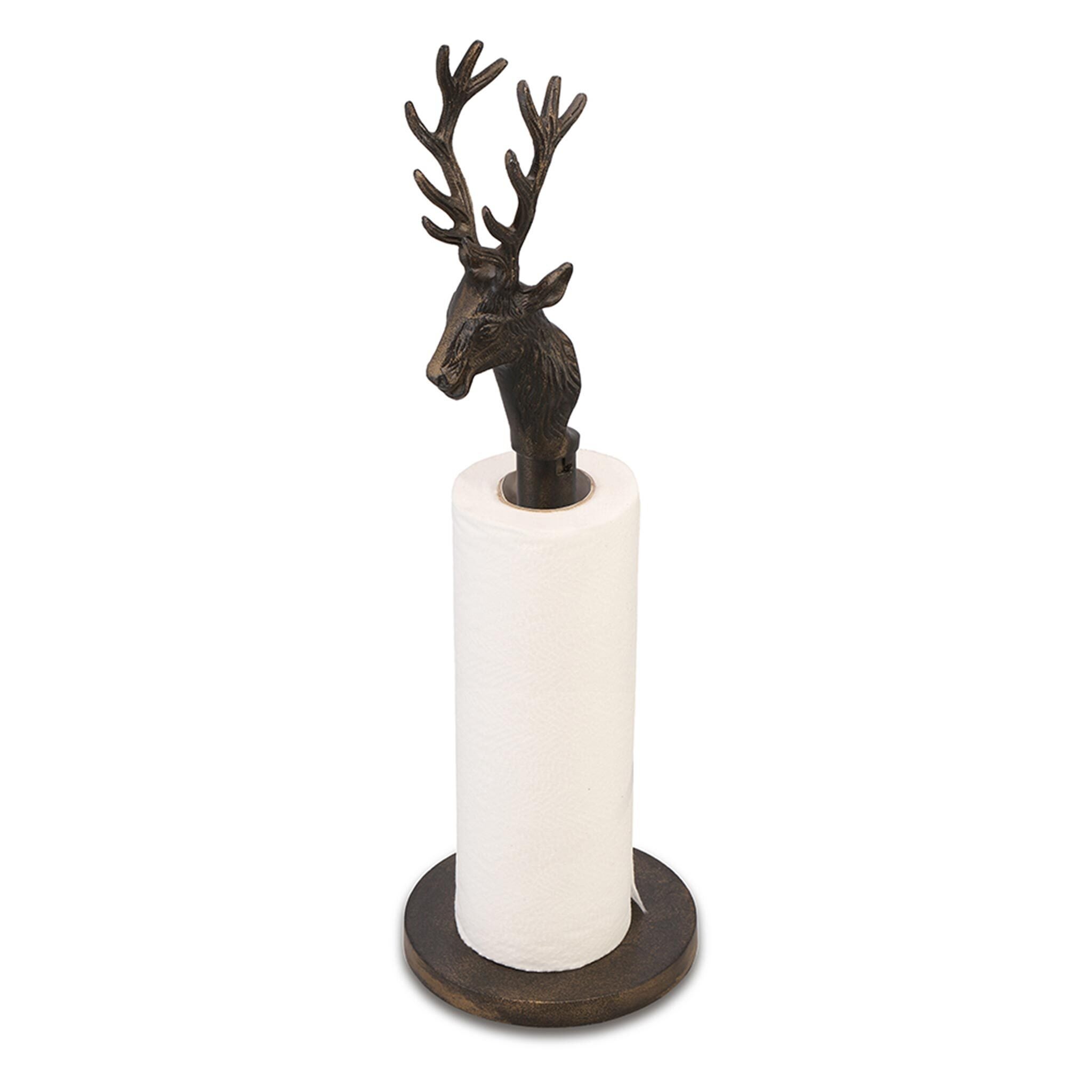 Rivers Edge Products Countertop Paper Towel Holder, Unique Resin and Wood  Paper Towel Holder, Novelty Napkin Roll Holder for Counter, Giftable Animal  Paper Towel Stand, Moose 