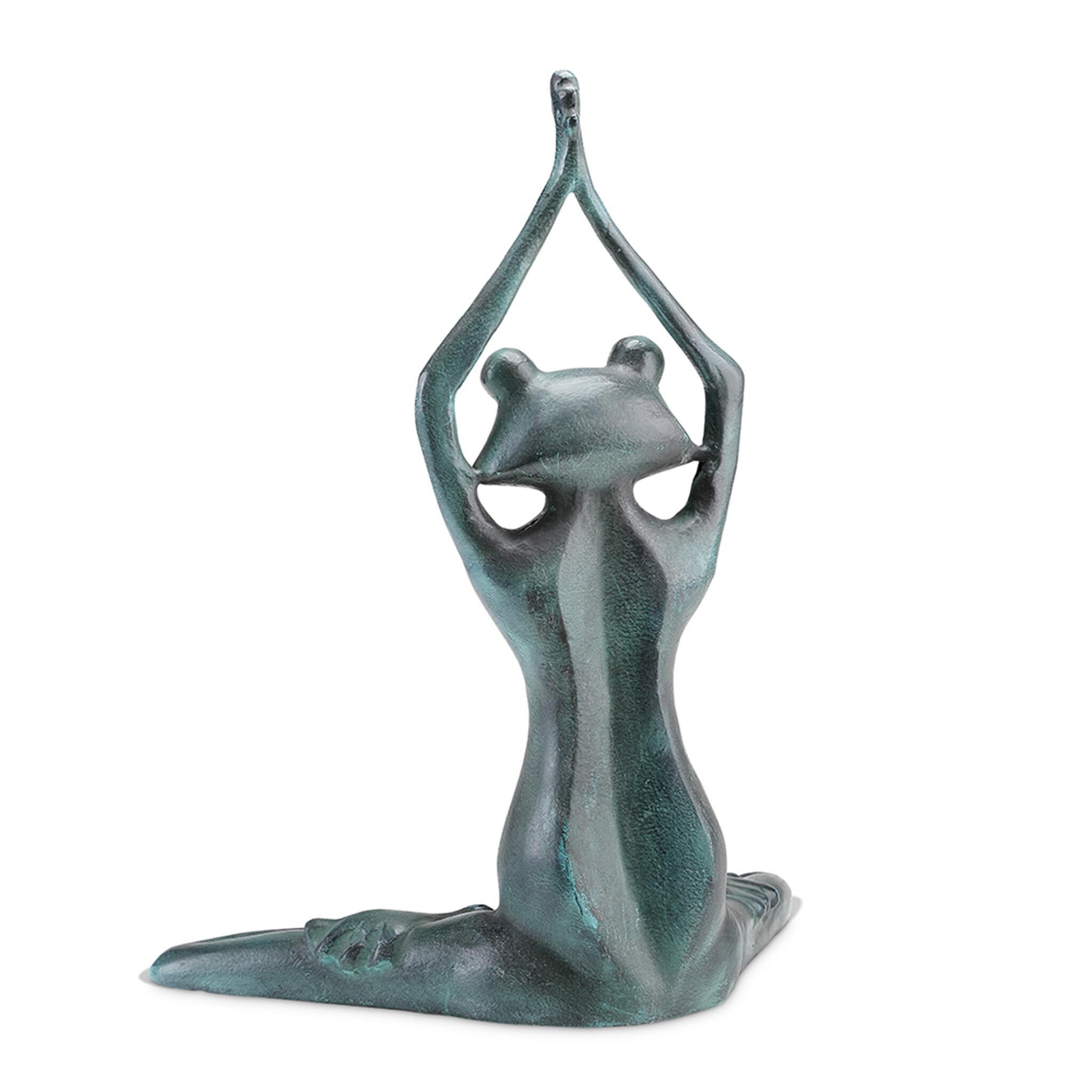 Stretching Yoga Frog Garden Sculpture - garden decor | SPI Home