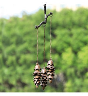 Triple Pinecone Wind Chime