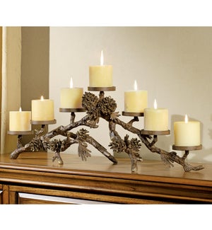 Pinecone Mantlepiece Candleholder