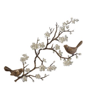 Birds and Cherry Blossom Wall Plaque