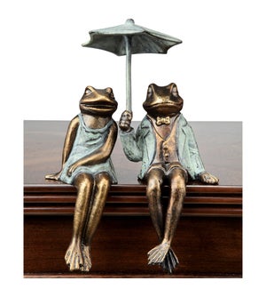 Sophisticated Frog Couple Shelf Sitters