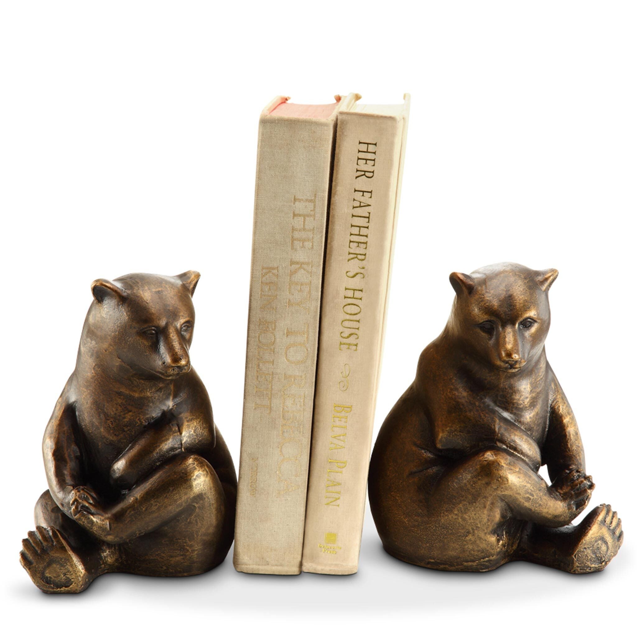 Reclining Bear Bookends Pair by SPI Home/San Pacific International 50645 