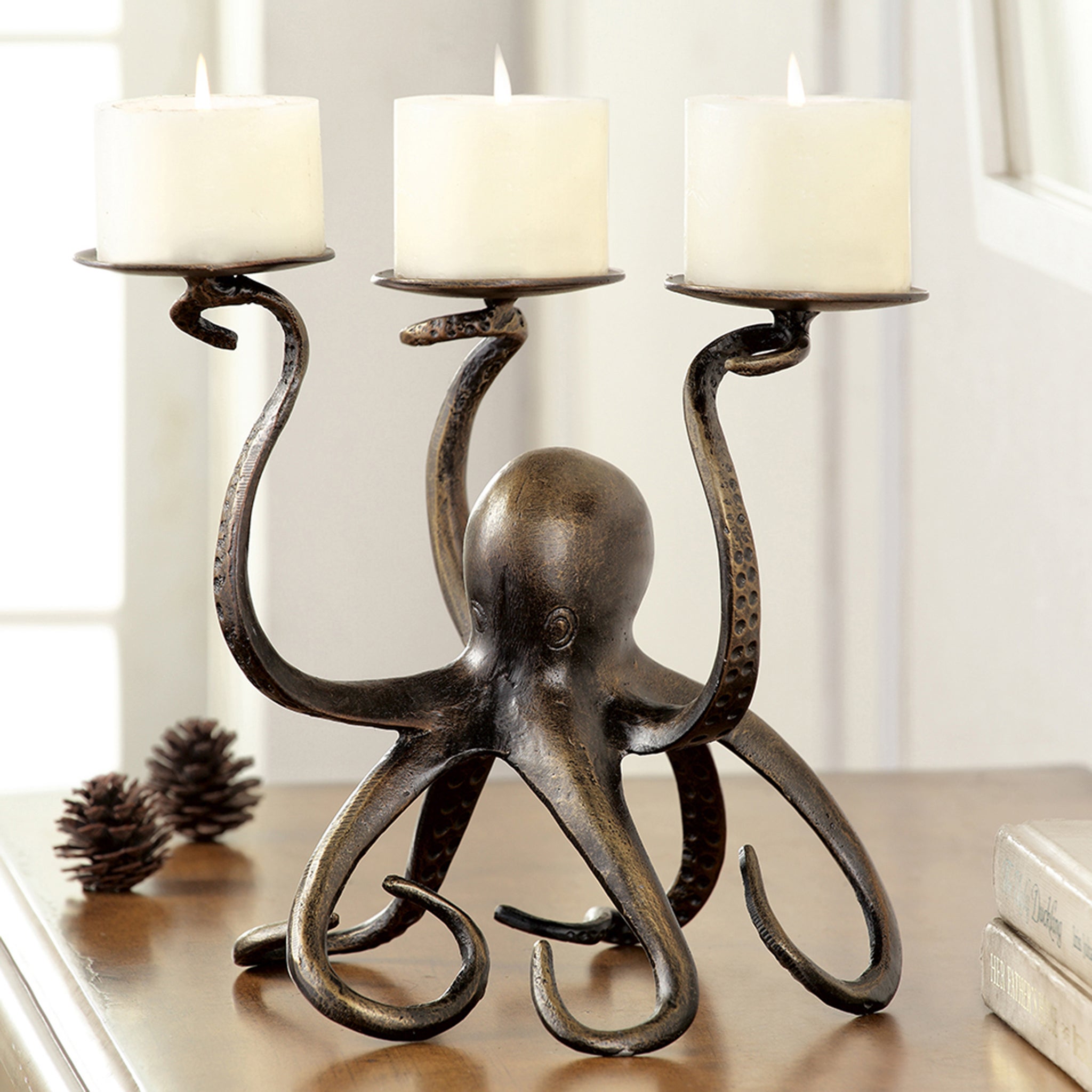 SPI 50979 Ocean Octopus Table Server / Candle Holder Nautical Sea Life 