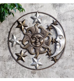 Sun Moon and Stars Wall Plaque