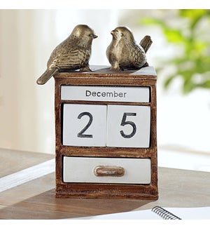 Lovebird Pair Desktop Calendar
