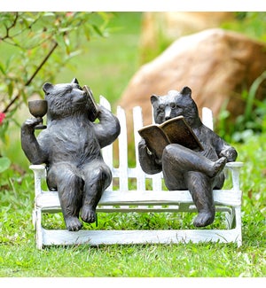 Hipster Bears on Bench Garden