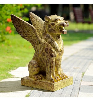 Winged Lion Garden Sculpture