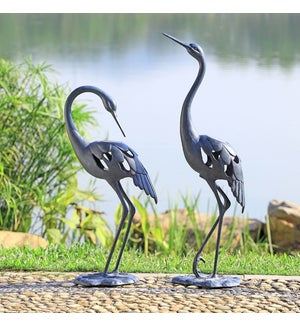 Crane Pair Garden Sculpture