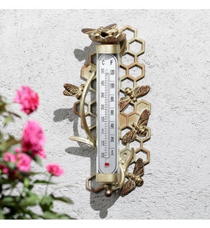Honeycomb and Bee Wall Mounted Thermometer