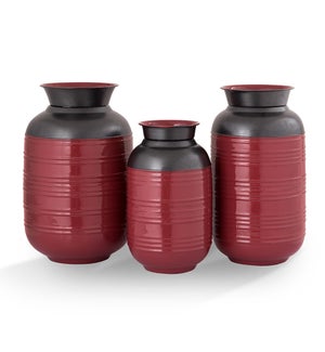 Red and Black Vases