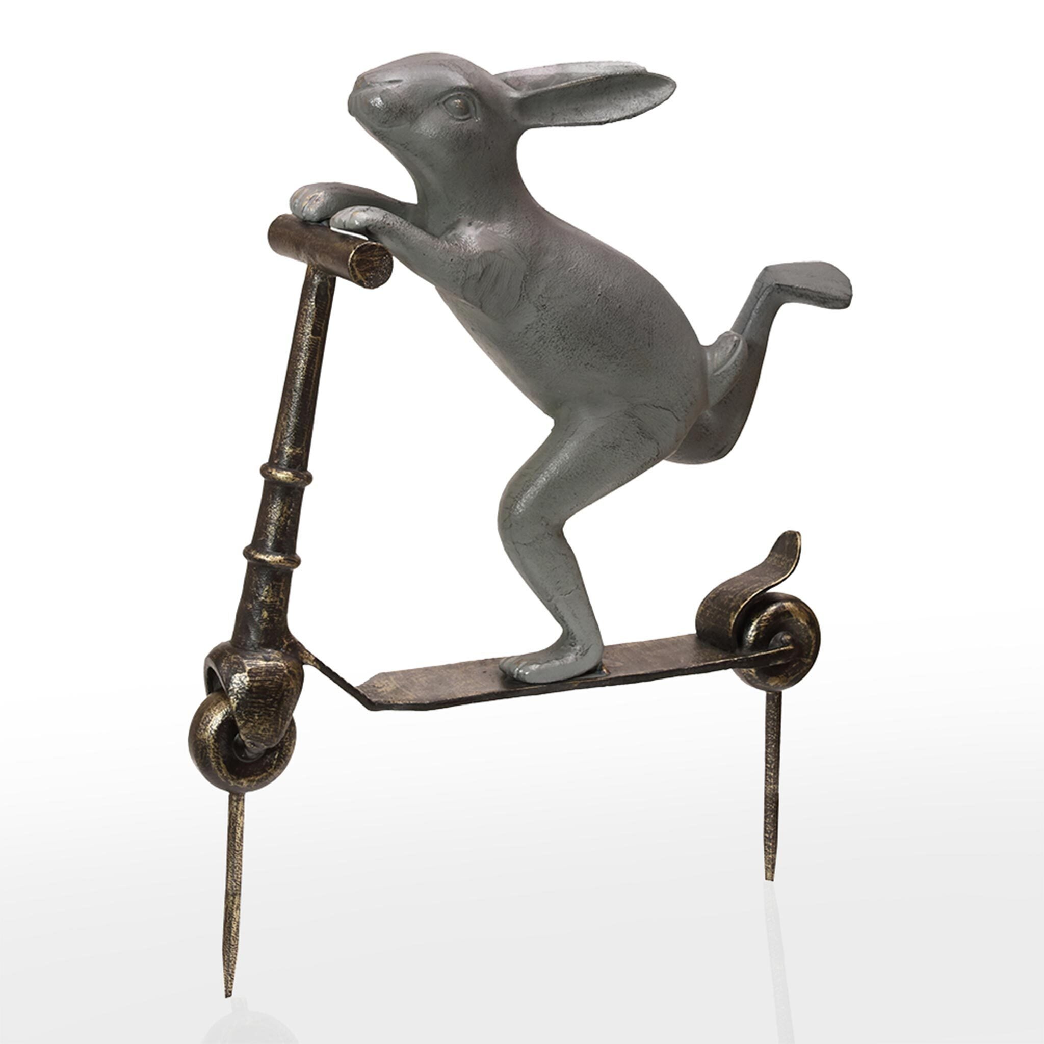 Scooter Bunny Garden Sculpture - rabbit | SPI Home