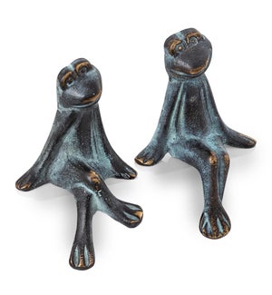 Courting Frogs Shelf Sitter Set of 2