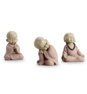Sitting Buddhist Monks