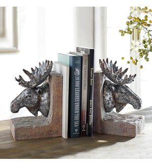 Moose Bookends Pair