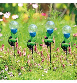 Hummingbird LED Light Garden Stakes Set of 4