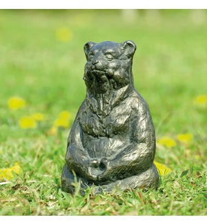Meditating Yoga Bear Garden Sculpture