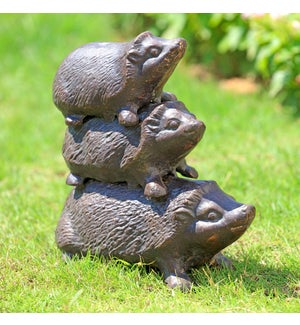 Hedgehog Trio Garden Sculpture