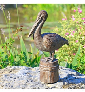 Feathered Fisherman Garden Sculpture