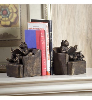 Reading Friends Bookends - Cat, Mouse
