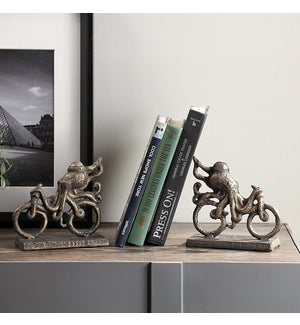 Octopus on Bicycle Bookends