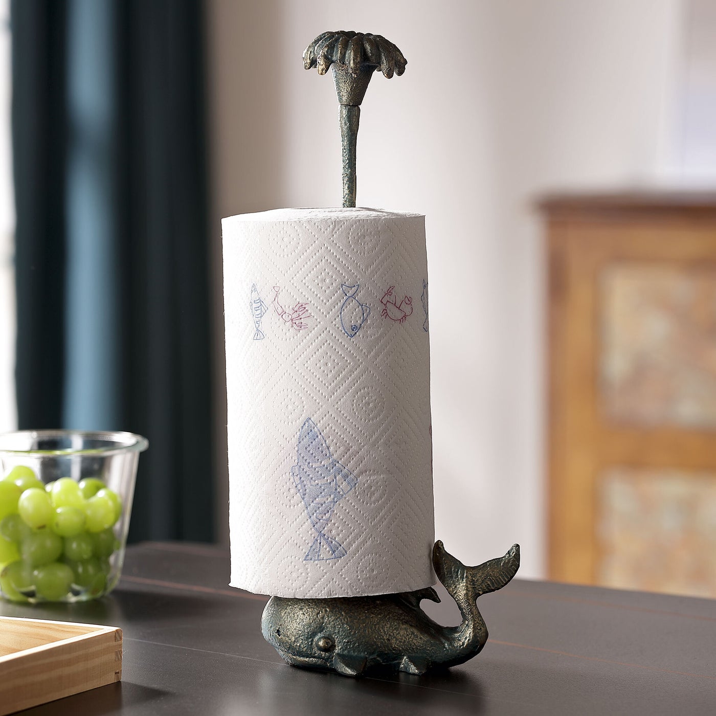 Spouting Whale Paper Towel Holder - whale