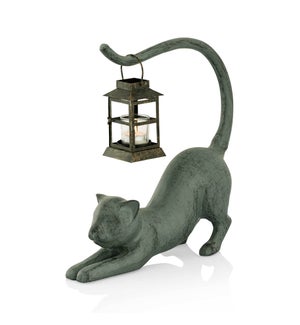 Stretching Cat  Garden Lantern