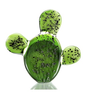 Art Glass Prickly Pear Cactus