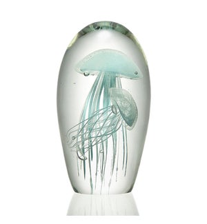 Art Glass Pale Green Jellyfish Duo 6