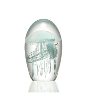 Art Glass Pale Green Jellyfish Duo 4