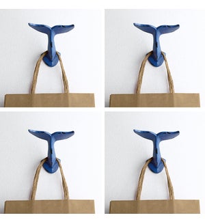 Whale's Tail Wall Hooks Pack of 4