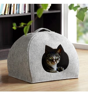 Portable Pet Bed with Cat Head