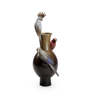 Tropical Bird Trio Vase