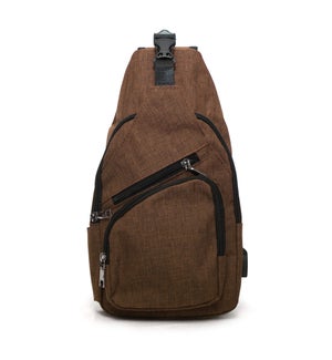 Anti Theft Day Pack Large Brown