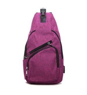 Anti Theft Day Pack Large Plum