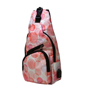 Anti Theft Day Pack Pink Bubbles Large