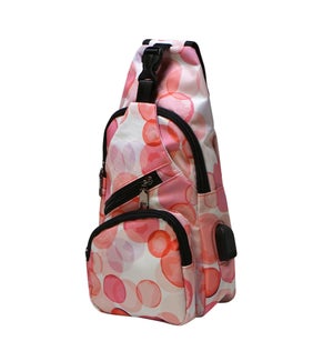 Anti Theft Day Pack Pink Bubbles Regular