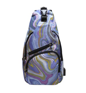 Anti Theft Day Pack Amethyst Swirl Large